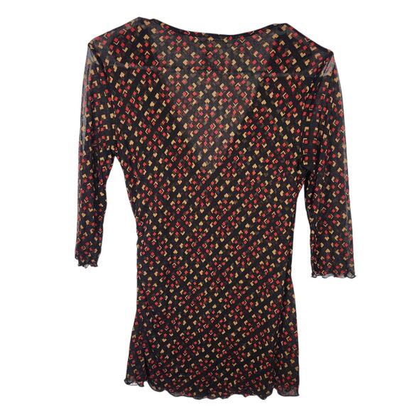 Diane Von Furstenberg Maternity Silk‎ Top M Retro Designer - Picture 2 of 7